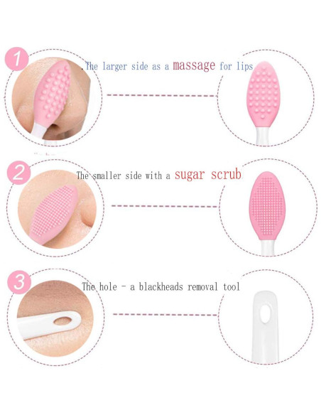 3 Piezas Cepillo Facial y Exfoliante de Labios Yoizyfree