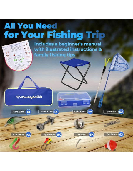 Set de Pesca para Niños DaddyGoFish 1.22m Combo Completo