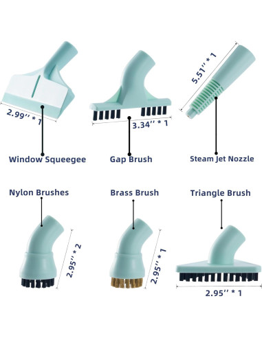 Accesorios de Reemplazo Newbealer NB602N - 7 Piezas para Limpiador de Vapor