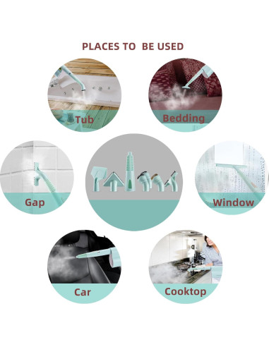 Accesorios de Reemplazo Newbealer NB602N - 7 Piezas para Limpiador de Vapor