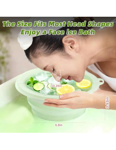 Tazón de Inmersión Facial Coobest con Bandeja de Hielo Verde 2
