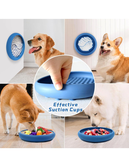 Tazón Antideslizante para Perros ZOURYNUA 20cm Azul Grande