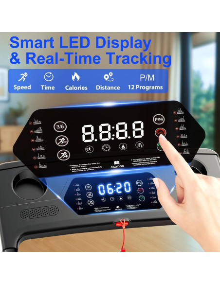 Cinta de Correr Plegable ZPUFDYM V7-1 3.0HP Inclinación 8%