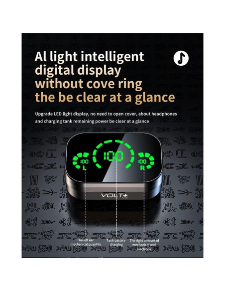 Auriculares Inalámbricos V5.3 VOLT PLUS TECH con PowerBank 2000mAh