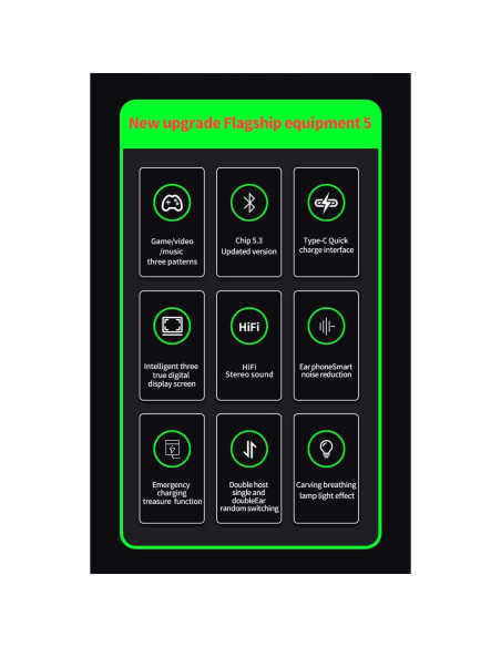 Auriculares Inalámbricos V5.3 VOLT PLUS TECH con PowerBank 2000mAh