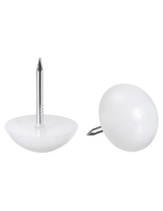 Clavos Deslizantes para Patas de Muebles uxcell 16mm Blanco 5pcs