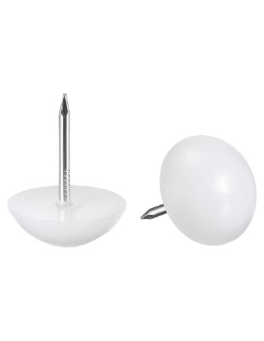 Clavos Deslizantes para Patas de Muebles uxcell 16mm Blanco 5pcs