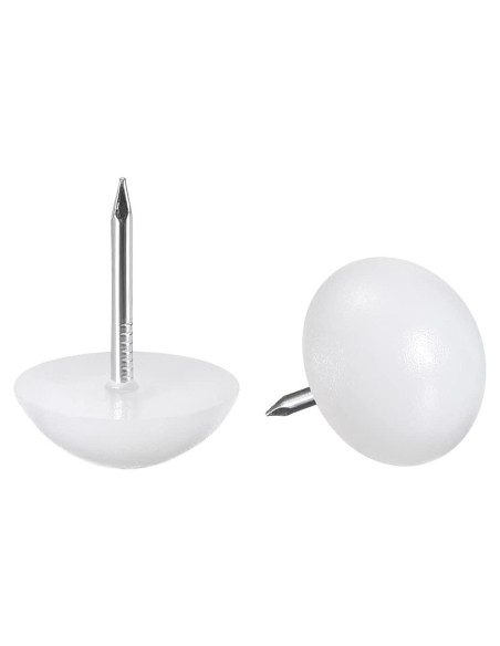 Clavos Deslizantes para Patas de Muebles uxcell 16mm Blanco 5pcs Clavos Deslizantes para Patas de Muebles uxcell 16mm Blanco 5pcs
