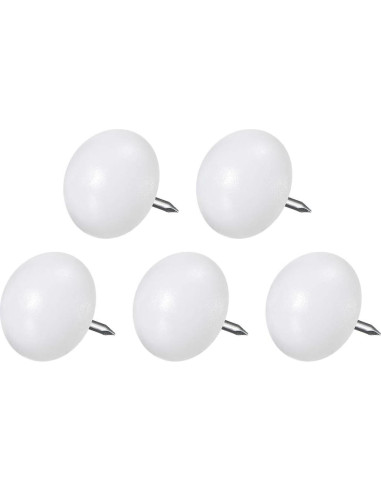Clavos Deslizantes para Patas de Muebles uxcell 16mm Blanco 5pcs