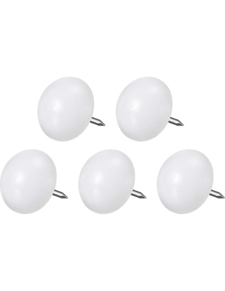Clavos Deslizantes para Patas de Muebles uxcell 16mm Blanco 5pcs Clavos Deslizantes para Patas de Muebles uxcell 16mm Blanco 5pcs