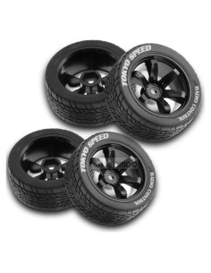 Neumáticos RC On Road 1/10 Chanmoo 12mm Hex Rally 4 Pcs