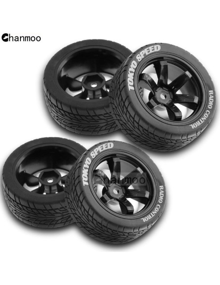 Neumáticos RC On Road 1/10 Chanmoo 12mm Hex Rally 4 Pcs