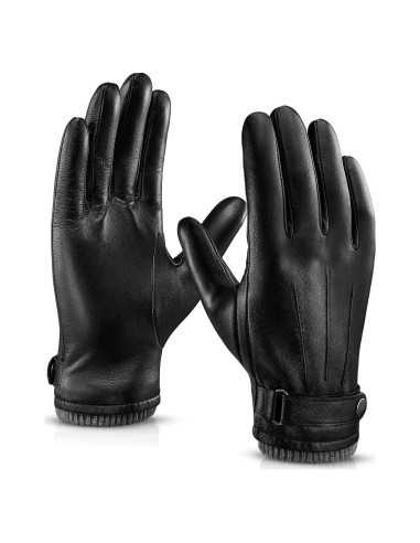 Guantes de Invierno OZERO para Hombre de Cuero Térmicos