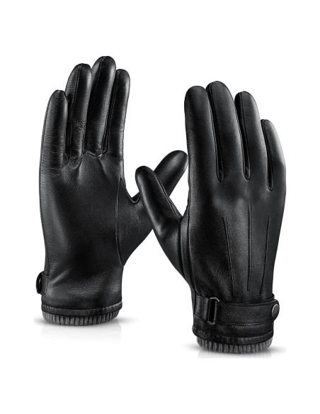 Guantes de Invierno OZERO para Hombre de Cuero Térmicos