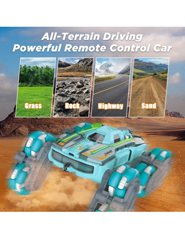 Coche de Acrobacias RC ZMMB 8 Ruedas Control Gestos LED