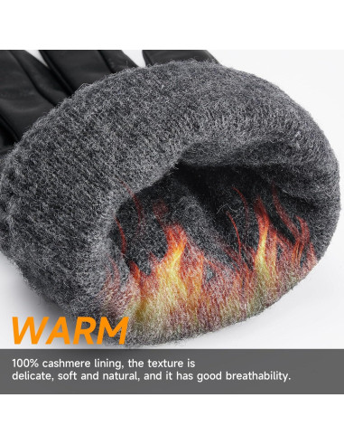 Guantes de Invierno OZERO para Hombre de Cuero Térmicos