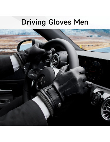 Guantes de Invierno OZERO para Hombre de Cuero Térmicos