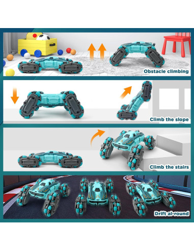 Coche de Acrobacias RC ZMMB 8 Ruedas Control Gestos LED