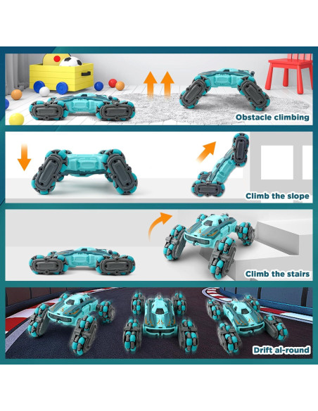 Coche de Acrobacias RC ZMMB 8 Ruedas Control Gestos LED