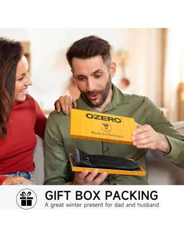 Guantes de Invierno OZERO para Hombre de Cuero Térmicos