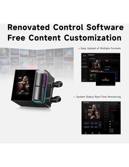 Enfriador Líquido de CPU PCCOOLER DS360 360mm con Pantalla LCD