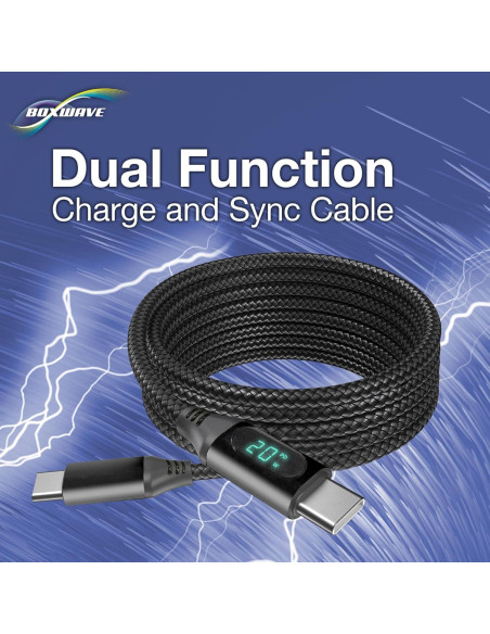 Cable PowerDisplay PD BoxWave USB-C 1.83m 100W para Samsung Galaxy Book4 Pro