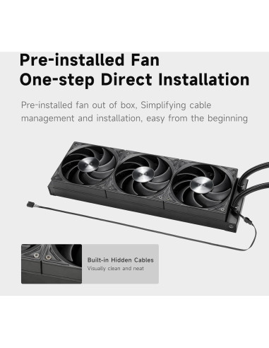 Enfriador Líquido de CPU PCCOOLER DS360 360mm con Pantalla LCD