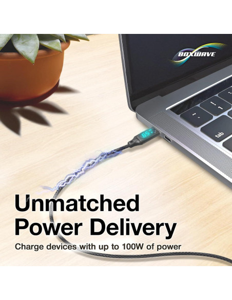 Cable PowerDisplay PD BoxWave USB-C 1.83m 100W para Samsung Galaxy Book4 Pro
