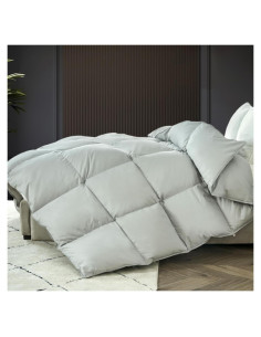 Edredón King KUSNUG de Plumas de Ganso 750 Relleno Gris
