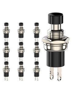 Interruptor de botón momentáneo DIYhz NC 1A 250V 10pcs