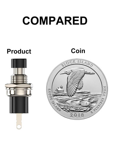 Interruptor de botón momentáneo DIYhz NC 1A 250V 10pcs