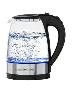 Hervidor Eléctrico MegaWise CX-817 de Vidrio 1.8L con Luz LED