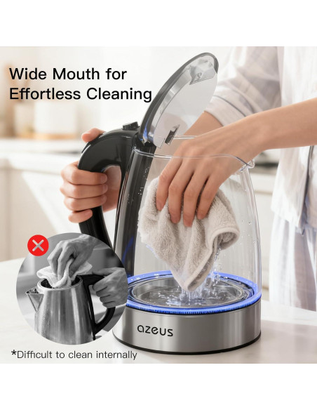 Hervidor Eléctrico MegaWise CX-817 de Vidrio 1.8L con Luz LED