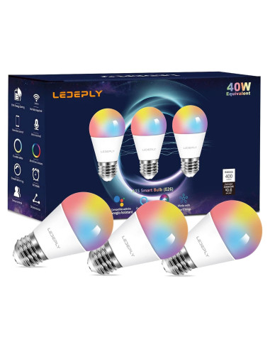 Bombilla LED Inteligente A15 Enshine E26 5W Regulable 3 Unidades