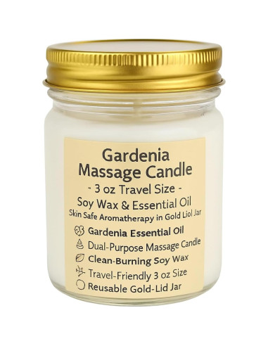 Vela de Masaje Gardenia - Cera de Soja 100% Natural 425g