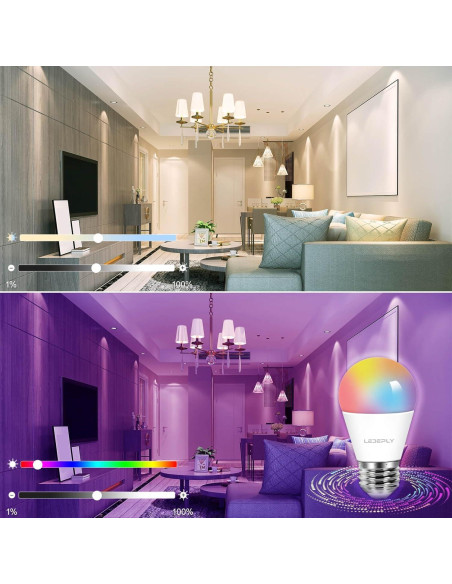 Bombilla LED Inteligente A15 Enshine E26 5W Regulable 3 Unidades