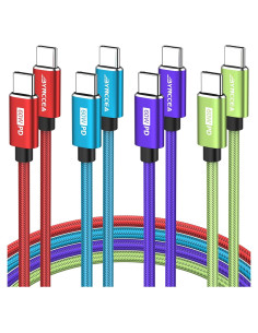 Cable USB C a USB C Bynccea 3m Paquete de 4 Carga Rápida 60W