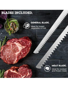 Cuchillo Eléctrico MOSAIC HM-29 con 2 Cuchillas Serradas 20.32 cm 2