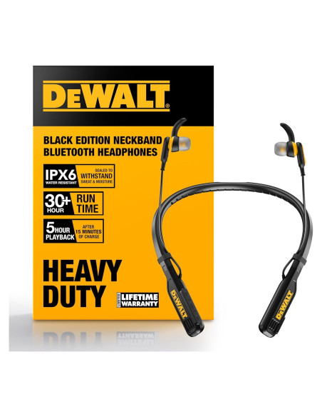 Auriculares Bluetooth DEWALT Jobsite Pro Cuello Negro 30H