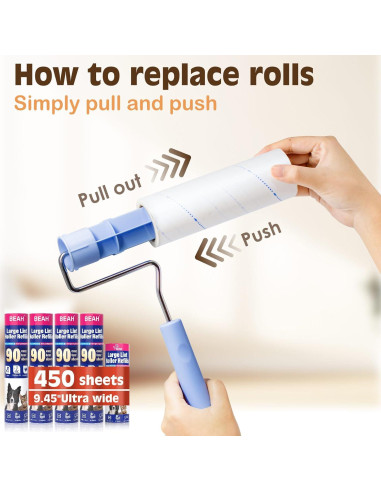 Rodillo de Pelusa BEAH 24 cm + 16 cm para Mascotas