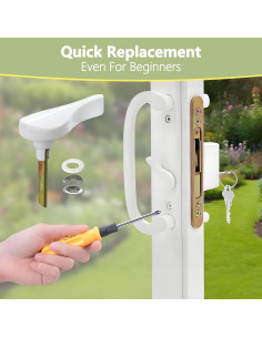 Palanca de Pestillo Deslizante DECEBALUS Blanca 3.5 cm 2