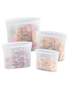 Bolsas de Almacenamiento de Silicona Bangp - 4 Piezas (444ml a 2957ml)