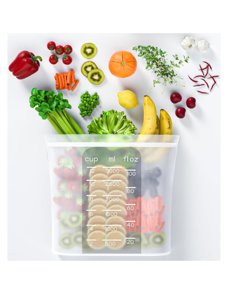 Bolsas de Almacenamiento de Silicona Bangp - 4 Piezas (444ml a 2957ml)