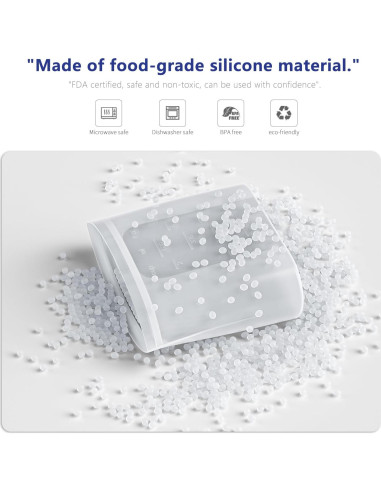 Bolsas de Almacenamiento de Silicona Bangp - 4 Piezas (444ml a 2957ml)