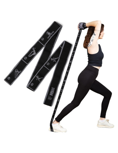 Correa de Estiramiento KSDD 11 Bucles - Banda Elástica para Yoga