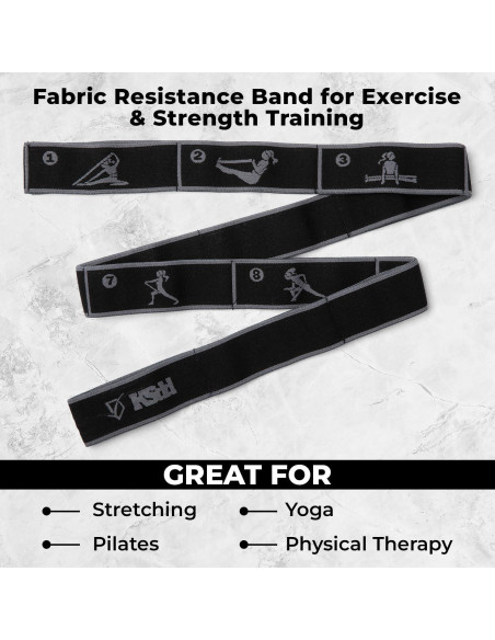 Correa de Estiramiento KSDD 11 Bucles - Banda Elástica para Yoga