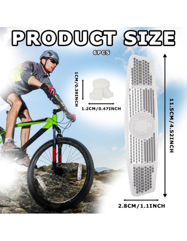 6 Reflectores de Radios de Bicicleta Fampery - Seguridad Nocturna