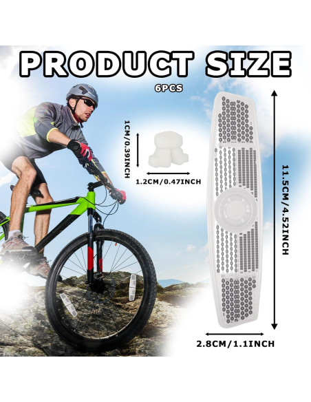 6 Reflectores de Radios de Bicicleta Fampery - Seguridad Nocturna