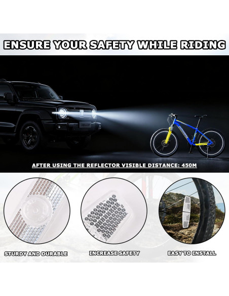 6 Reflectores de Radios de Bicicleta Fampery - Seguridad Nocturna