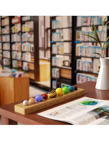 Decoración Sistema Solar 9 Planetas GEMWONDER Hecho a Mano